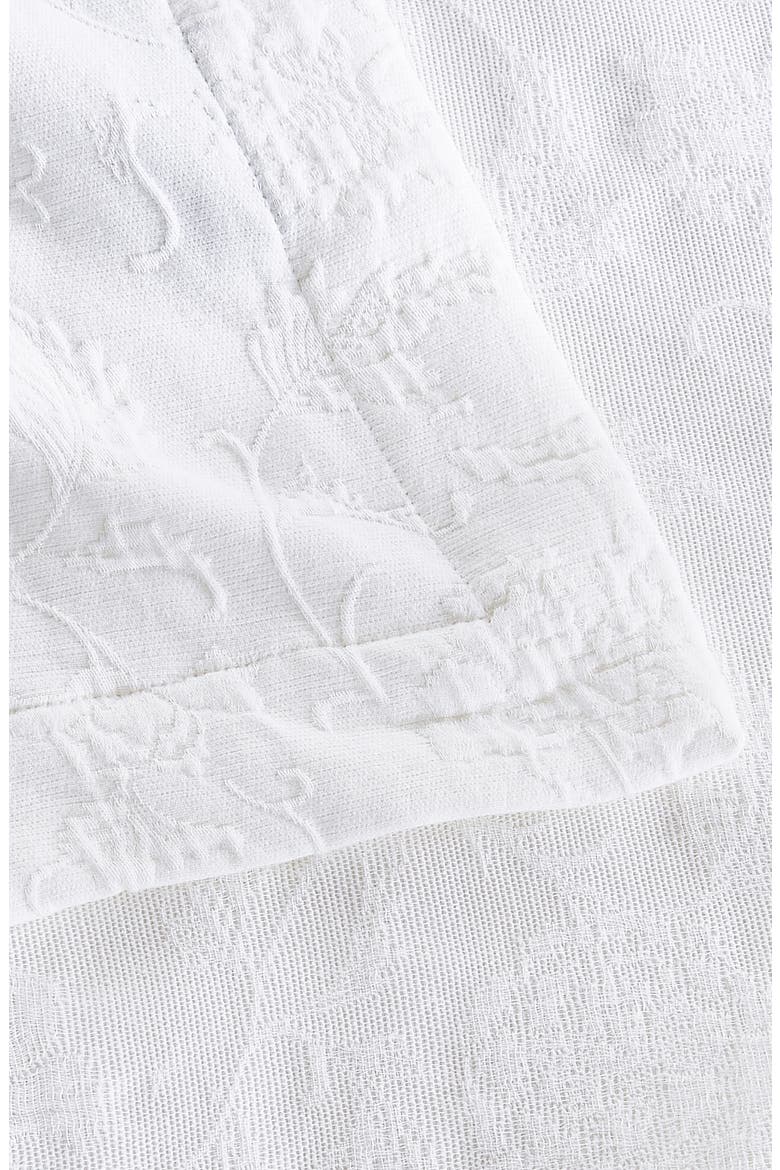 Matelassé Cotton Coverlet Set, Alternate, color, WHITE