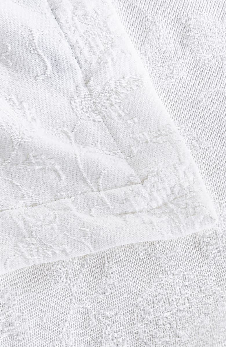 MELANGE HOME Matelassé Cotton Coverlet Set, Alternate, color, White