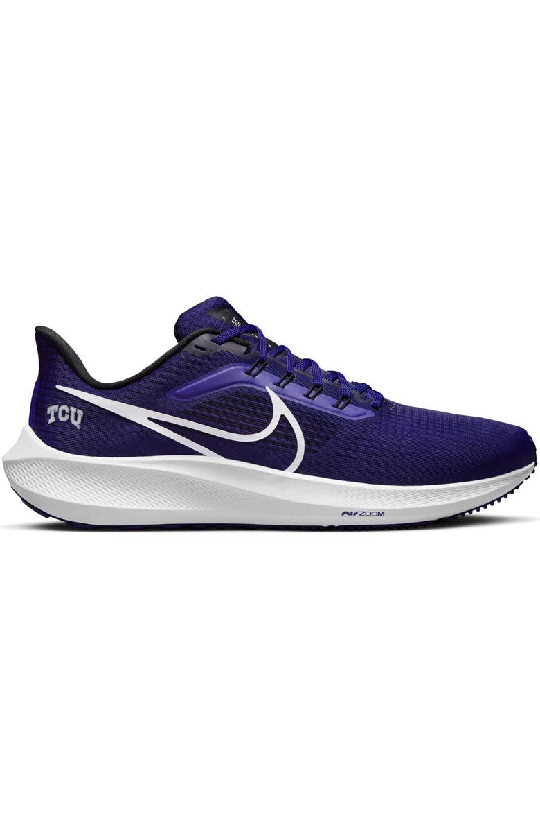 Nike Unisex Nike Purple TCU Horned Frogs Zoom Pegasus 39 Running Shoe, Alternate, color,