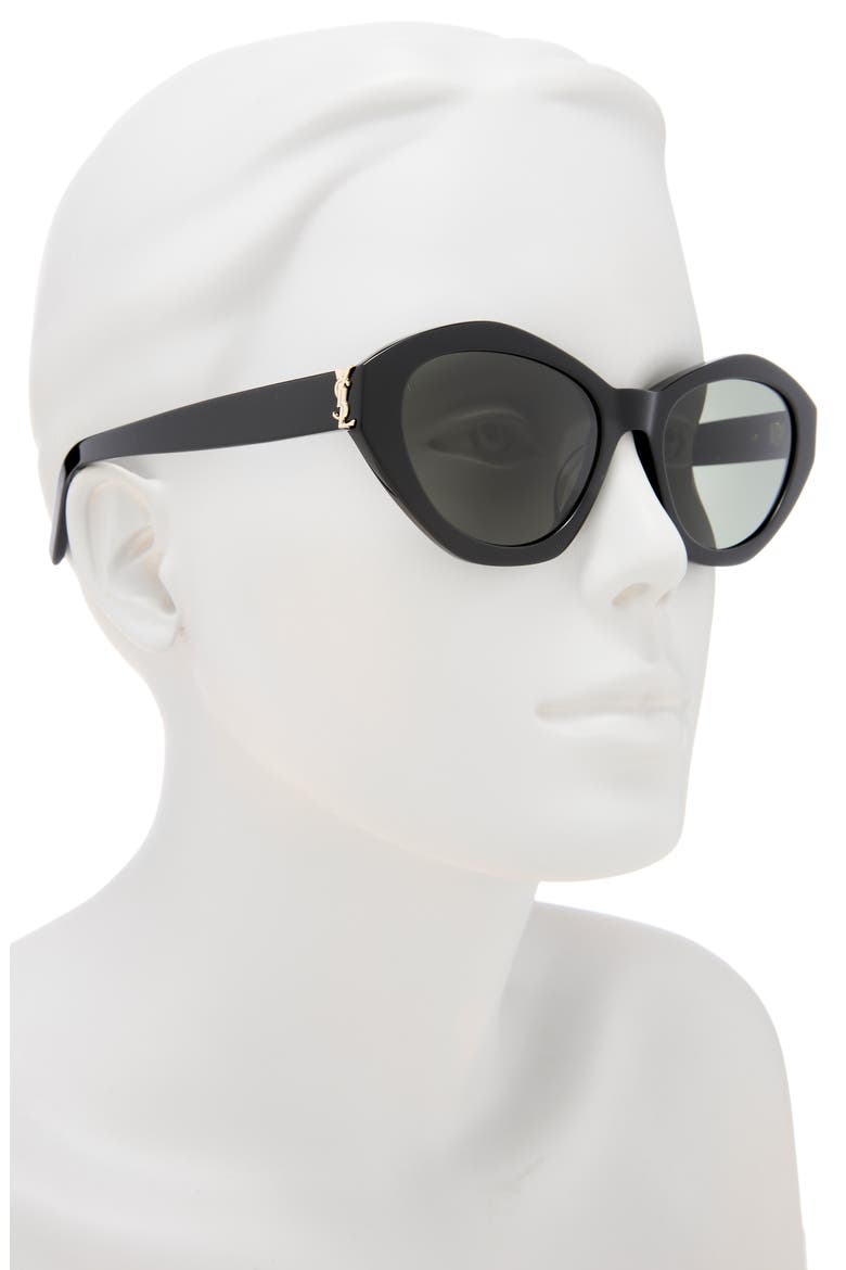54mm Best Oval Sunglasses, Alternate, color, BLACK BLACK GREY