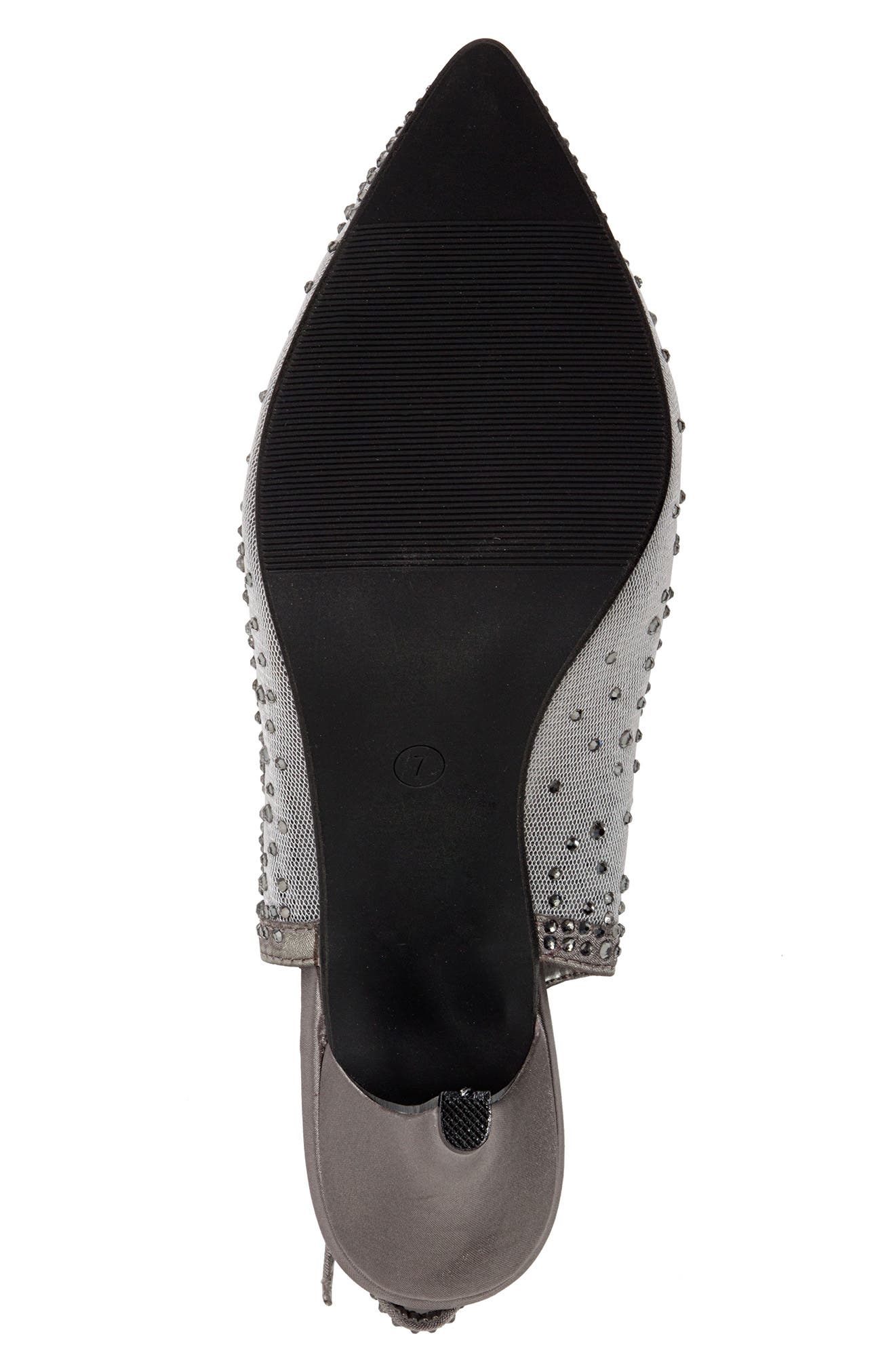 LADY COUTURE Lola Embellished Pointed Toe Slingback Pump, Alternate, color, Pewter