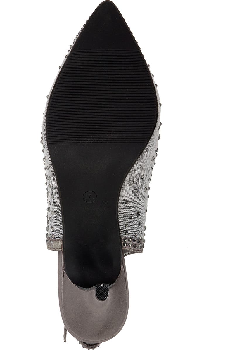 LADY COUTURE Lola Embellished Pointed Toe Slingback Pump, Alternate, color, Pewter