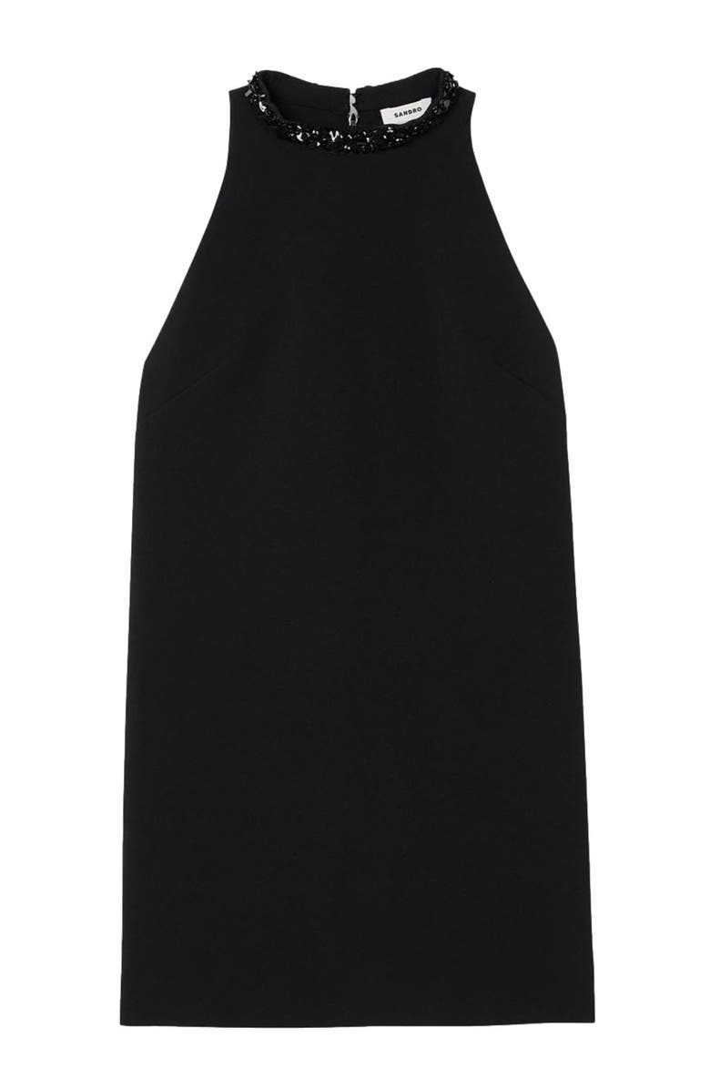 SANDRO Jewel neck dress, Alternate, color, 