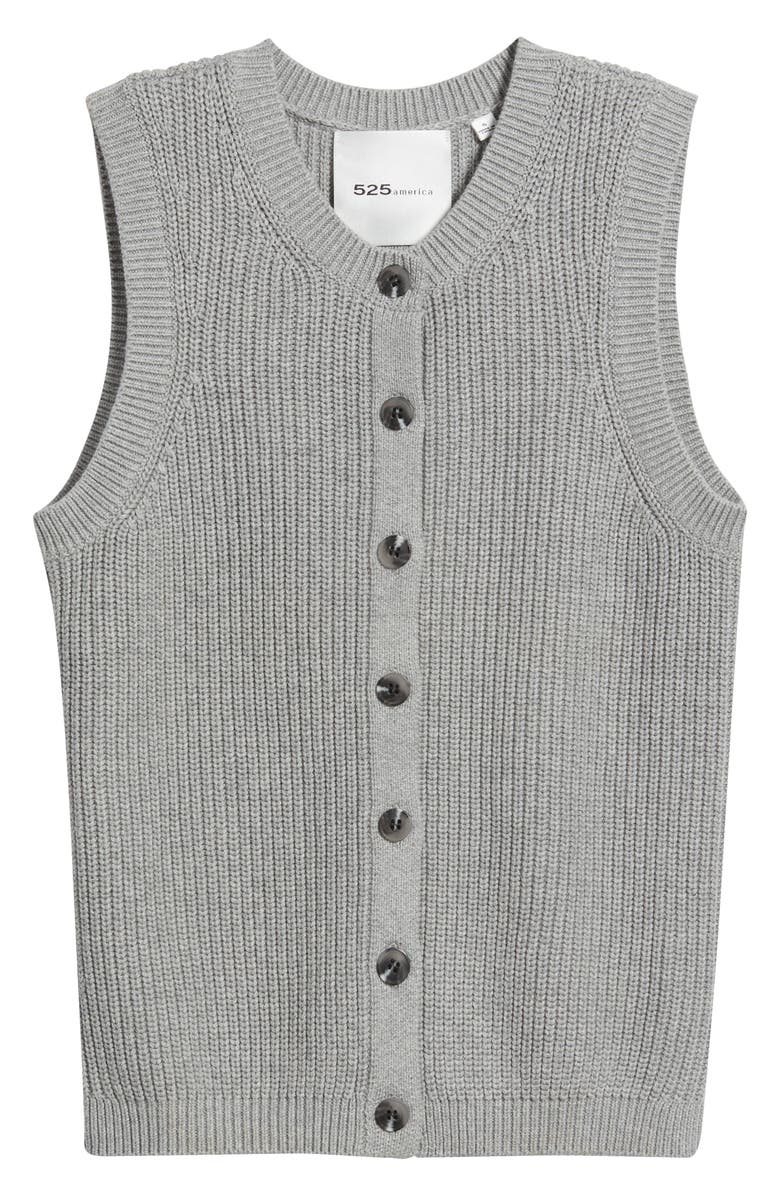 525 america Scottie Crewneck Cotton Vest, Alternate, color, Grey Mist