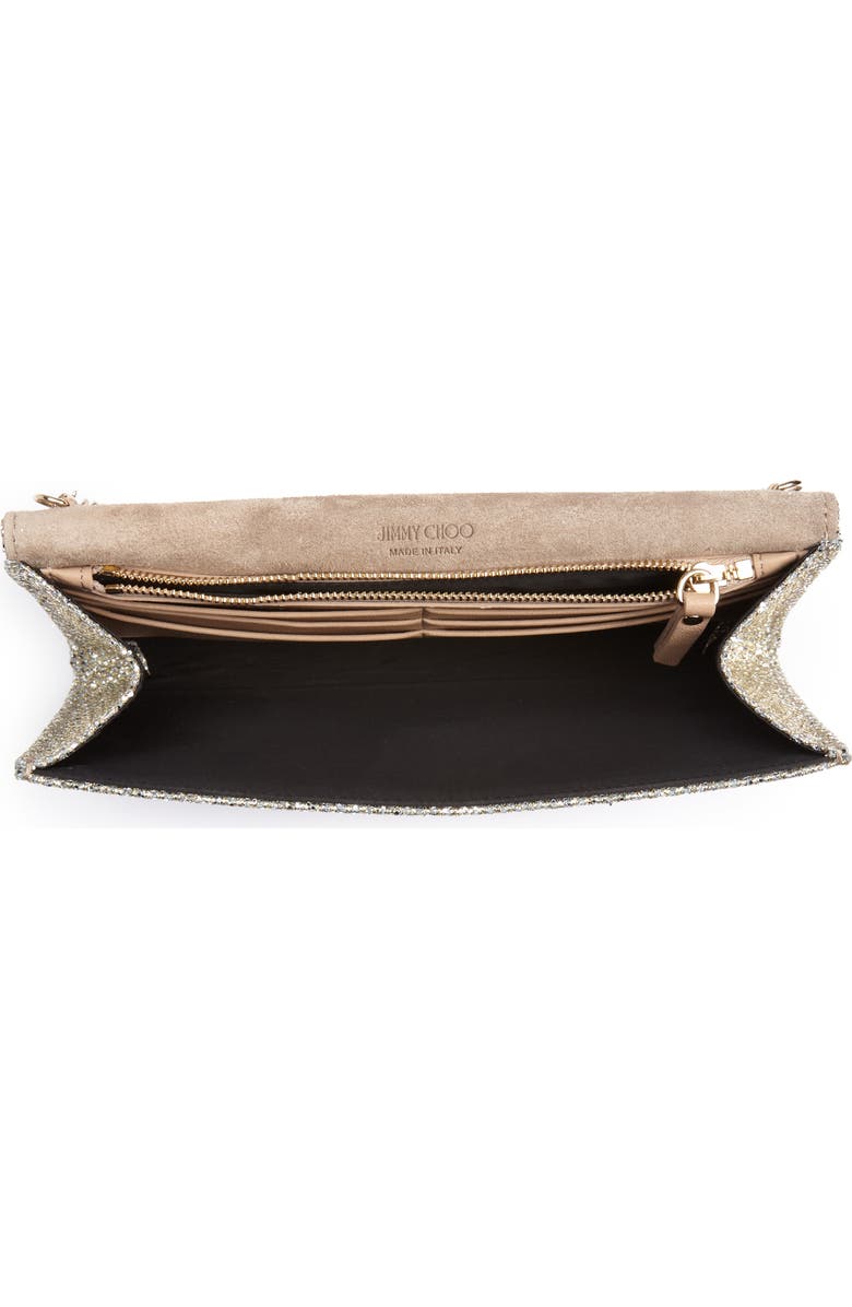 Jimmy Choo Emmie Glitter Clutch, Alternate, color,