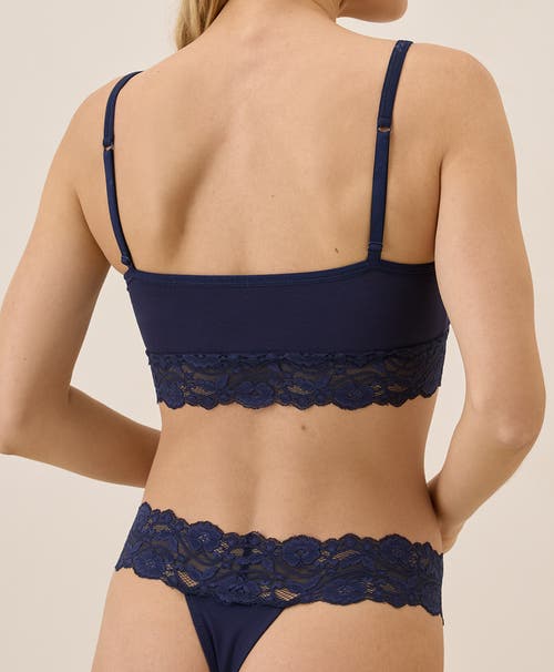 Pact Organic Cotton Lace Waist Thong 3-pack