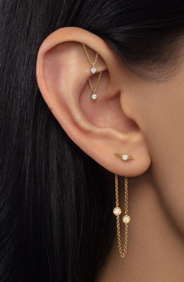 MARIA TASH Double Diamond Connecting Charm, Alternate, color, 18K Yellow Gold/ Diamond