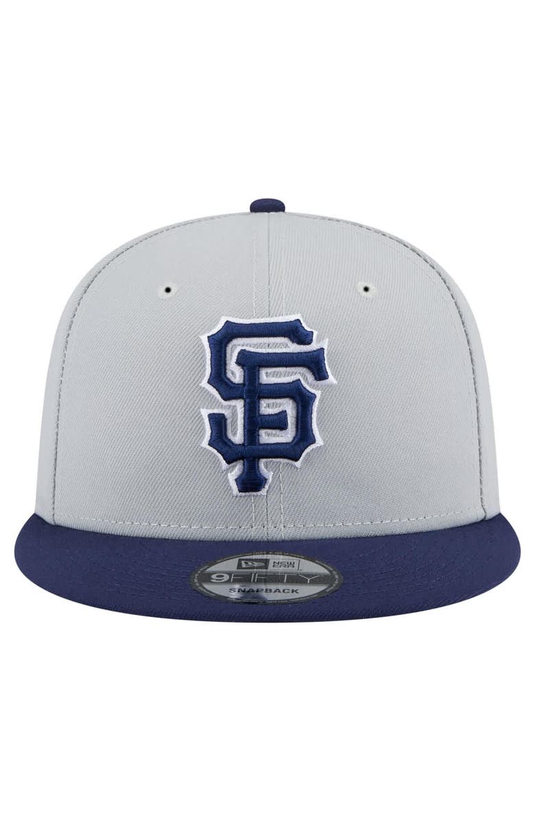 New Era Men's New Era Gray/Navy San Francisco Giants 2-Tone Color Pack 9FIFTY Snapback Hat, Alternate, color, 