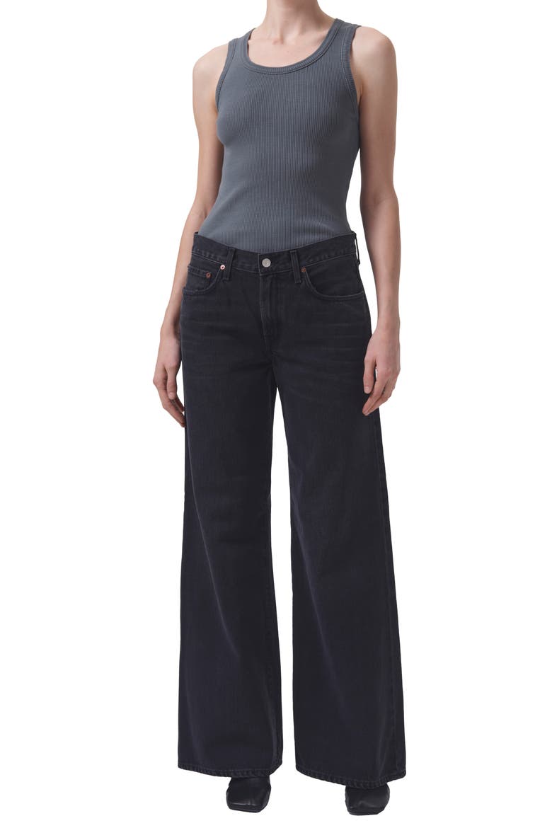 Clara High Waist Wide Leg Jeans, Alternate, color, MASCARA
