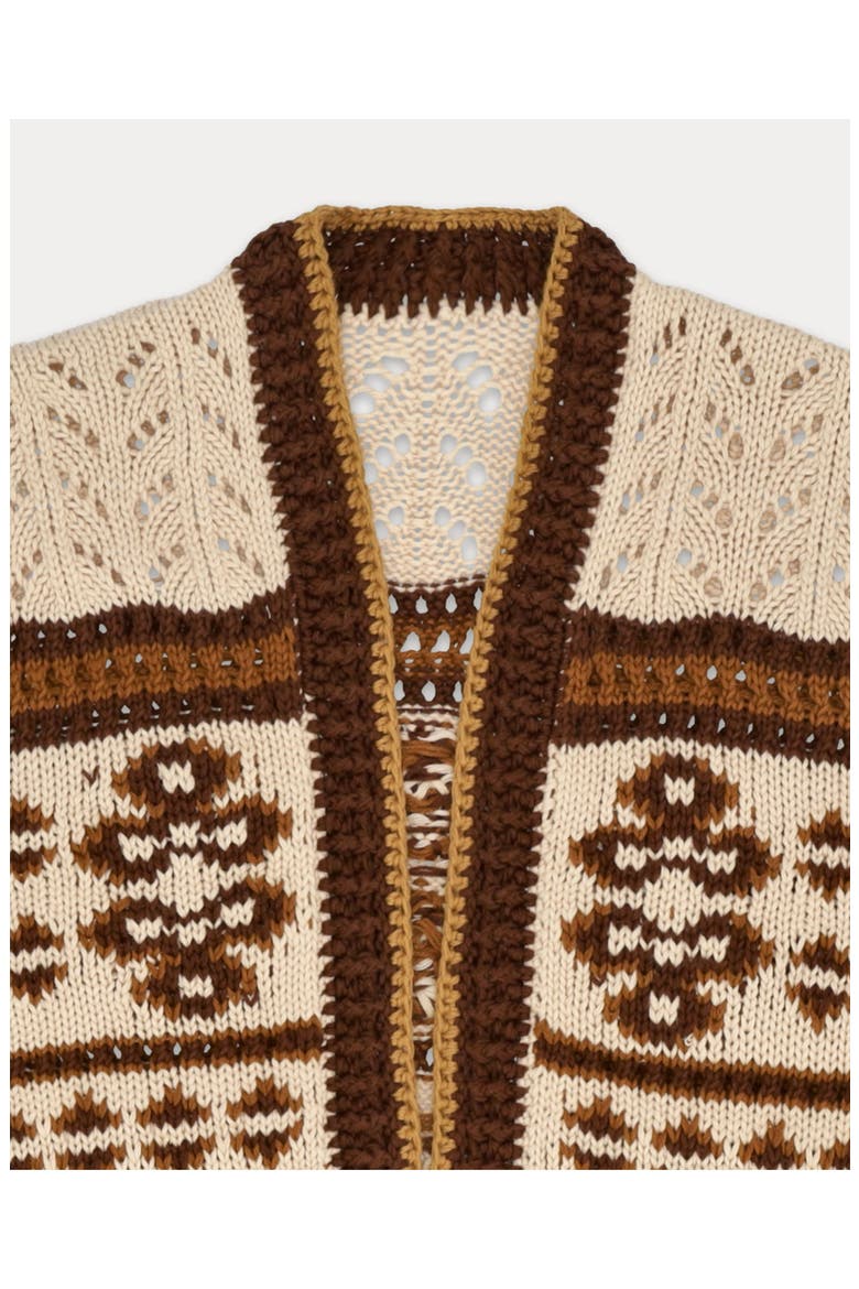 Lalie Navajo Cardigan, Alternate, color, Beige