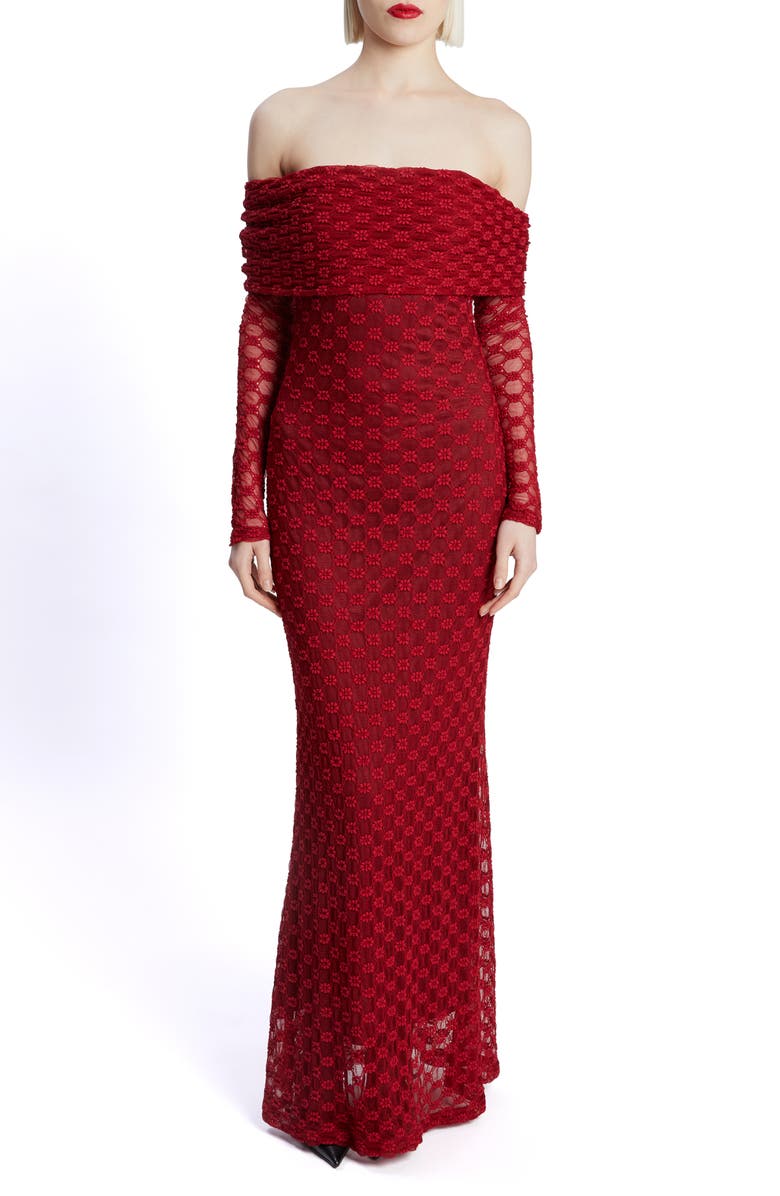 Bardot Adoni Off the Shoulder Long Sleeve Dress, Main, color,