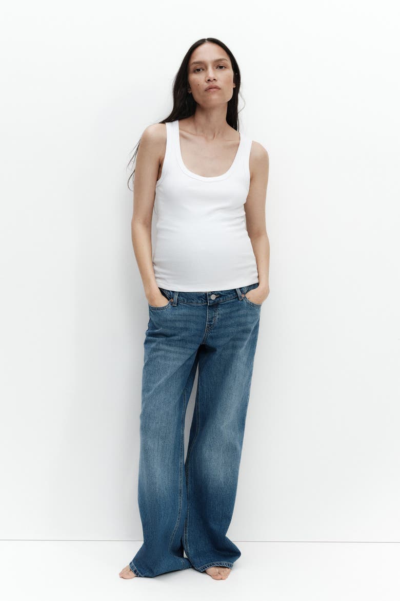 Mama wide jeans, Alternate, color, Denim blue
