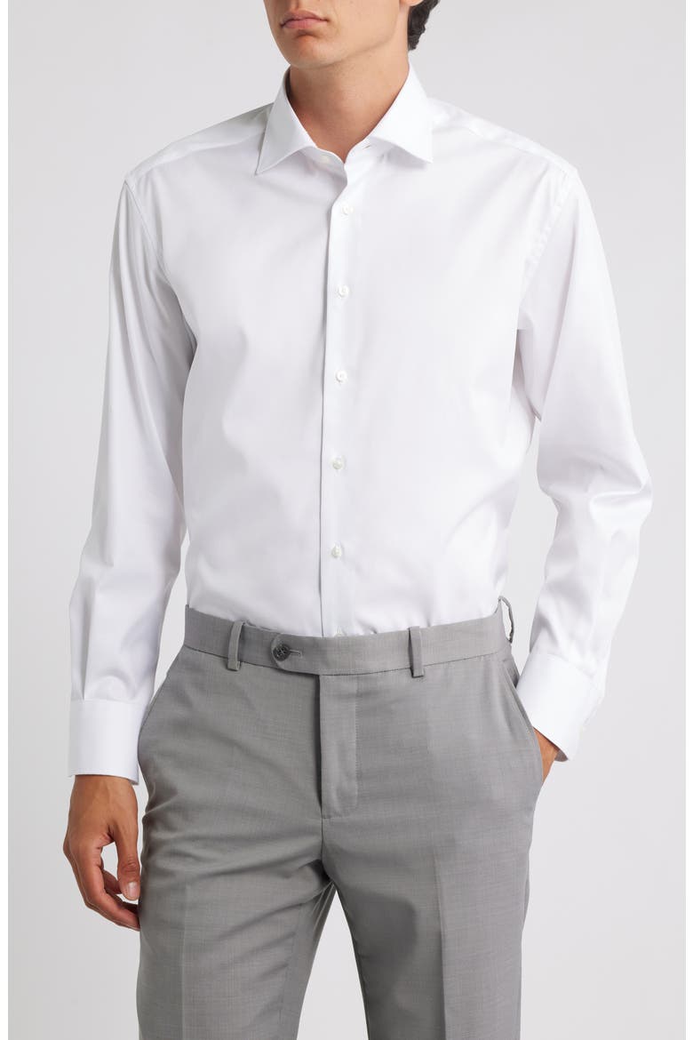 Cover Modern Fit Non-Iron Cotton Cover Shirt, Main, color, WHITE