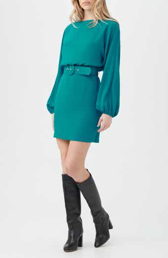 Trina Turk Avory Long Sleeve Belted Sheath Minidress