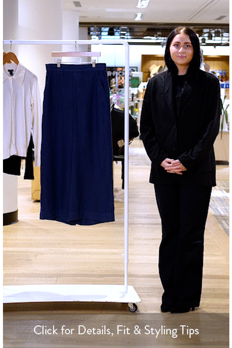 Maisie Wide Leg Crop Linen Pants video