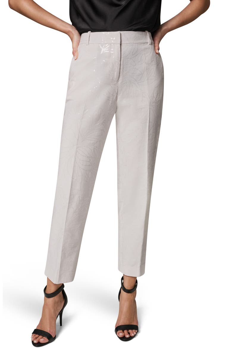 Sequin Slim Fit Pants, Main, color, CREAM