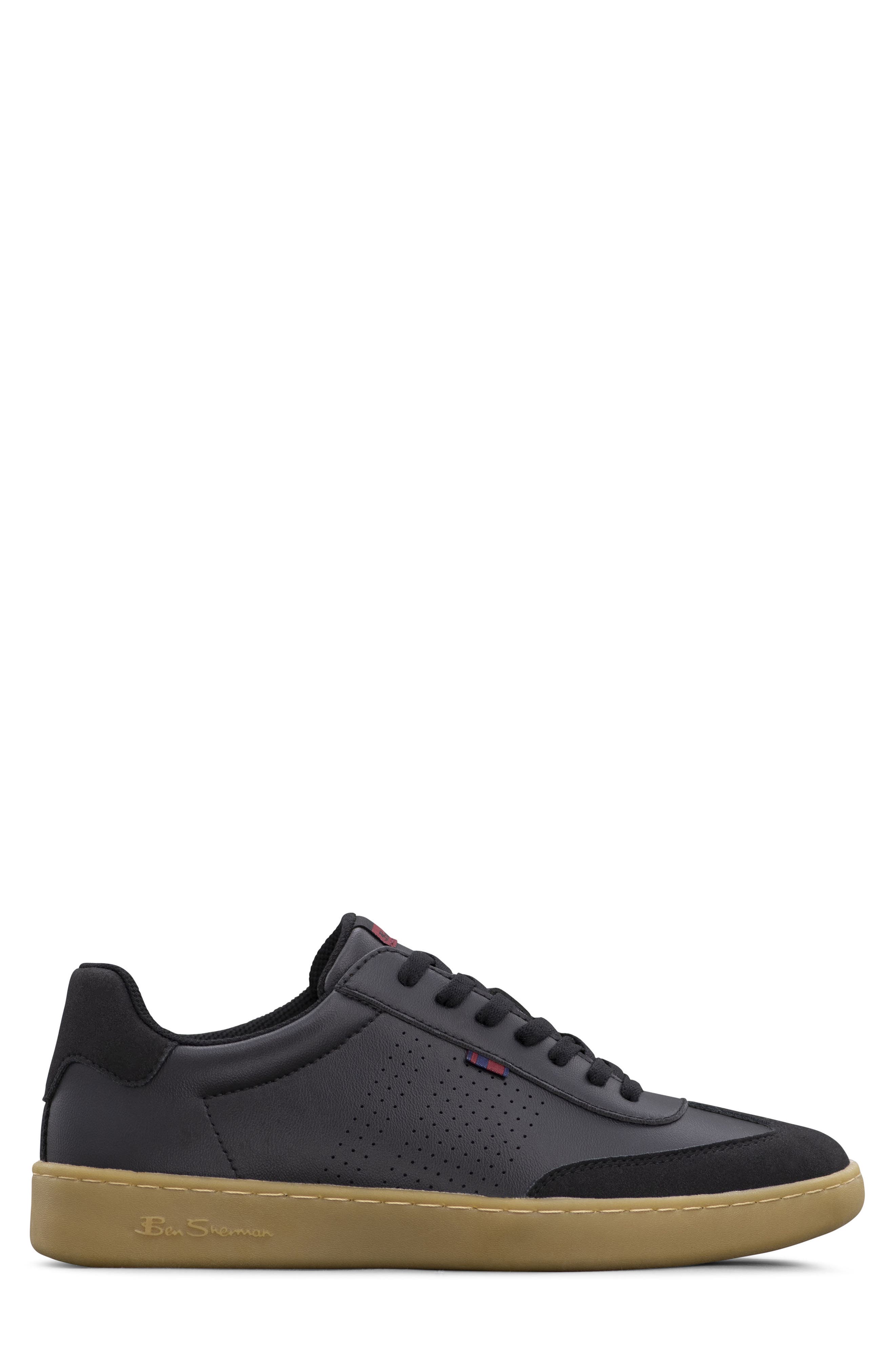 Ben Sherman Glasgow Sneaker, Alternate, color, Black/ Gum