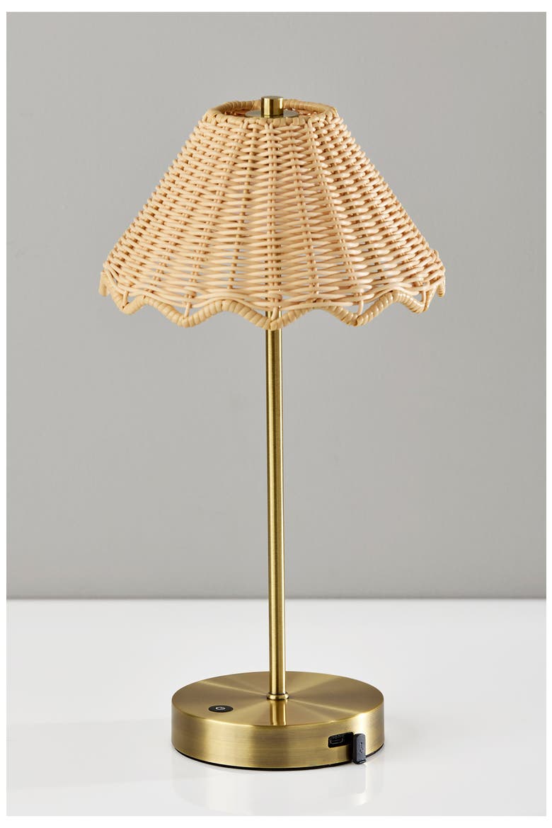 Stevie LED Cordless Lamp, Alternate, color, ANTIQUE BRASS