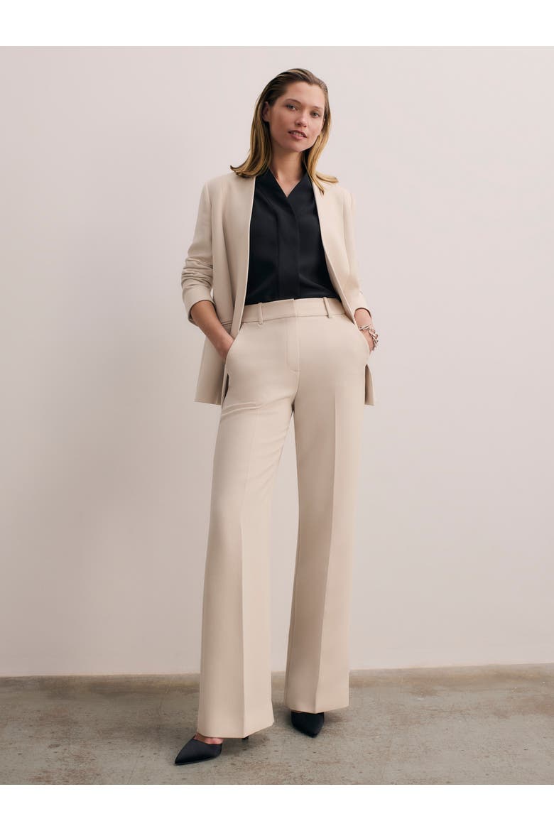 Alzira Doppio Crepe Pants, Alternate, color, Neutral