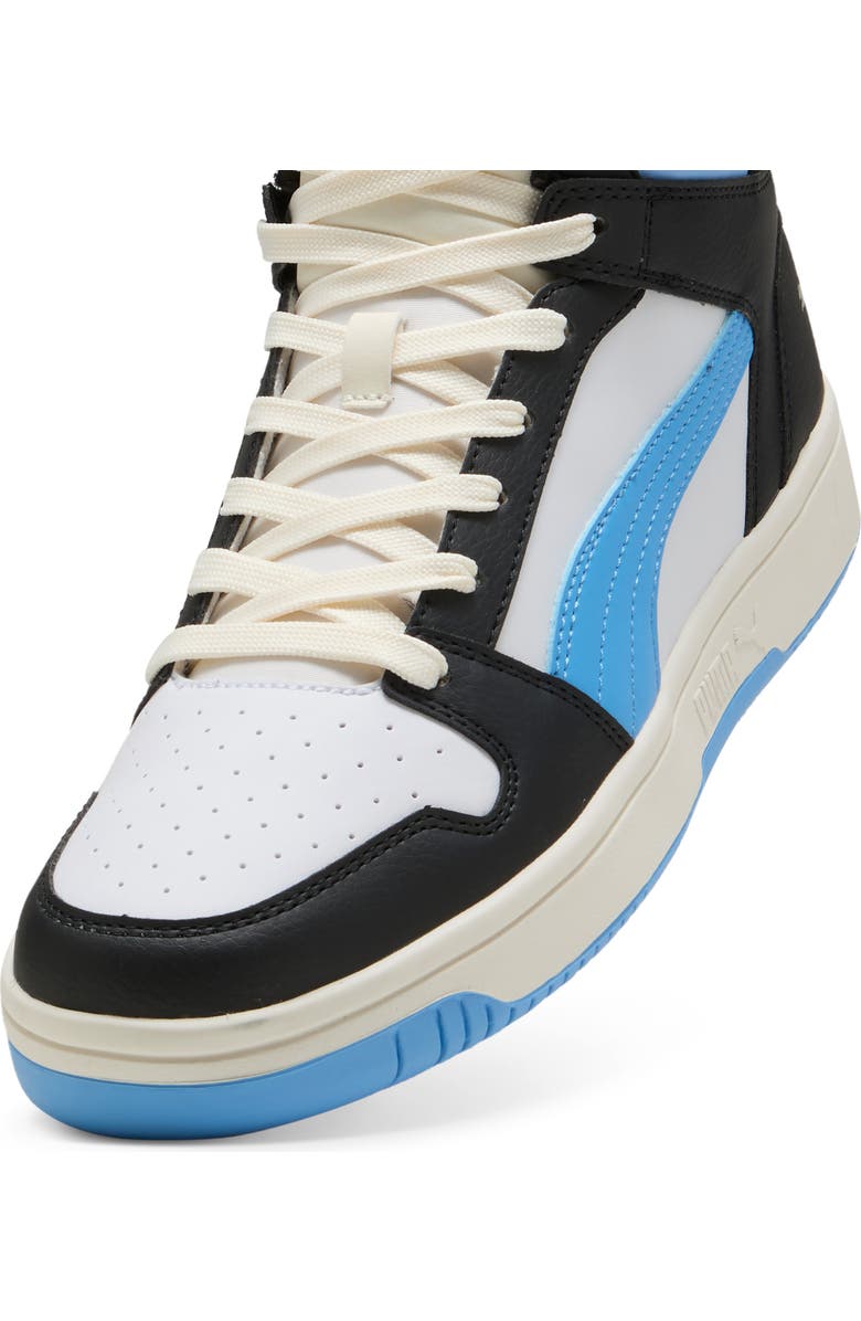 PUMA Rebound Layup High Top Sneaker, Alternate, color, Puma Black- Light Blue- Ivory