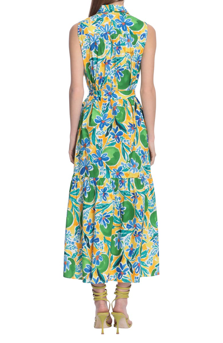 DONNA MORGAN FOR MAGGY Floral Sleeveless Shirtdress, Alternate, color,