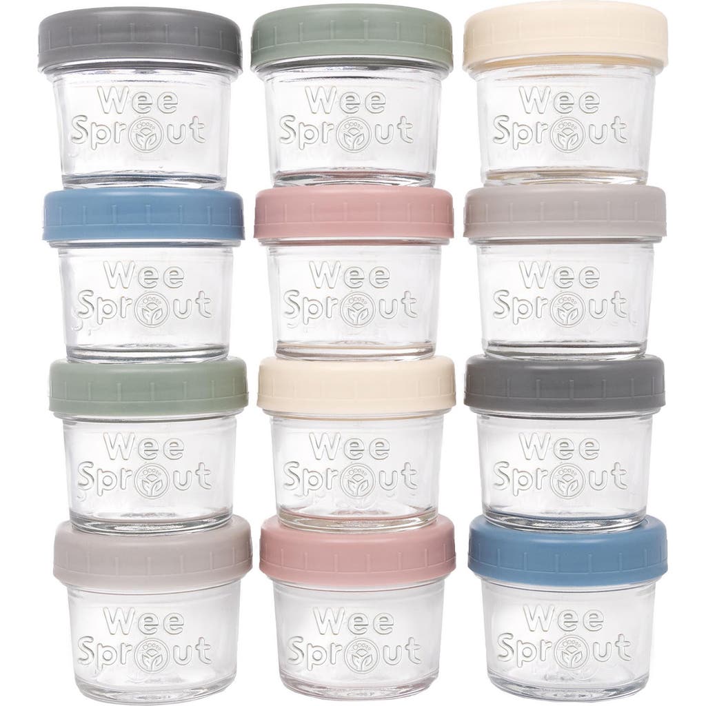 WeeSprout Glass Baby Food Storage Jars w/ Lids in Matte Variety  product
