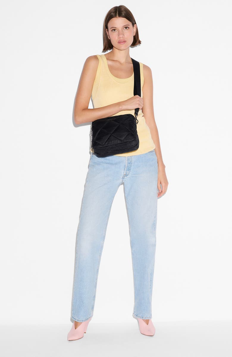 MZ Wallace Madison Quilted Nylon Crossbody Bag, Alternate, color, Black