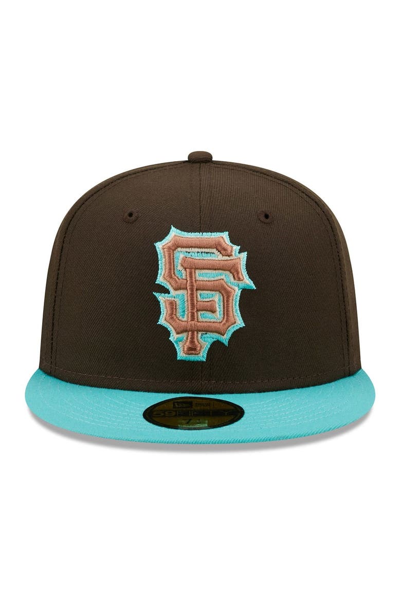 New Era Men's New Era Brown/Mint San Francisco Giants  Walnut Mint 59FIFTY Fitted Hat, Alternate, color, 