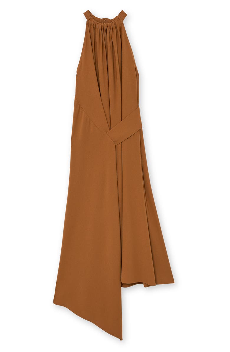 Reiss Maeve Asymmetric Sleeveless Midi Dress, Alternate, color, Rust Orange