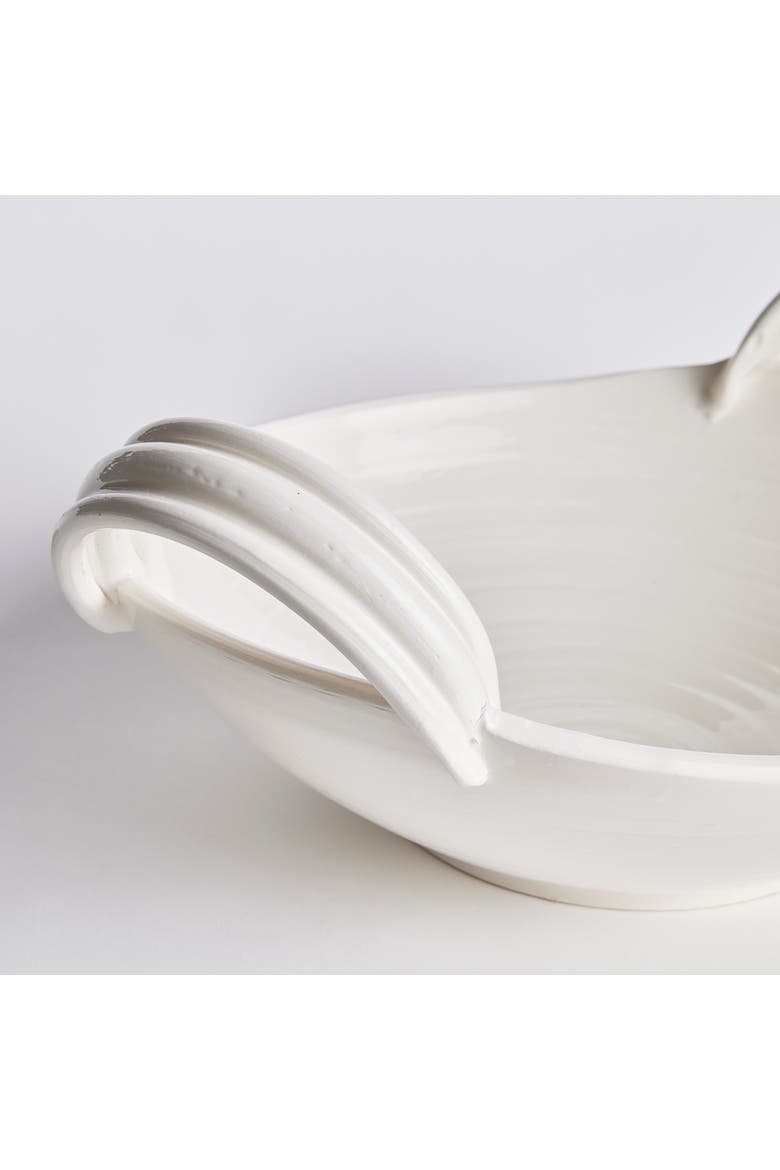 Modena Decorative Low Bowl, Alternate, color, White