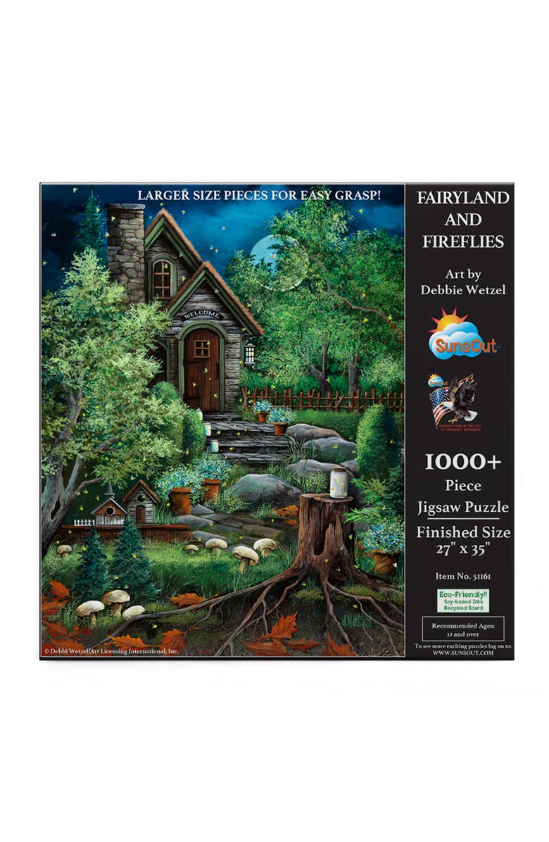 Sunsout Fairyland and Fireflies 1000 piece Jigsaw Puzzle for Adults Large Pieces, Alternate, color, Multicolor