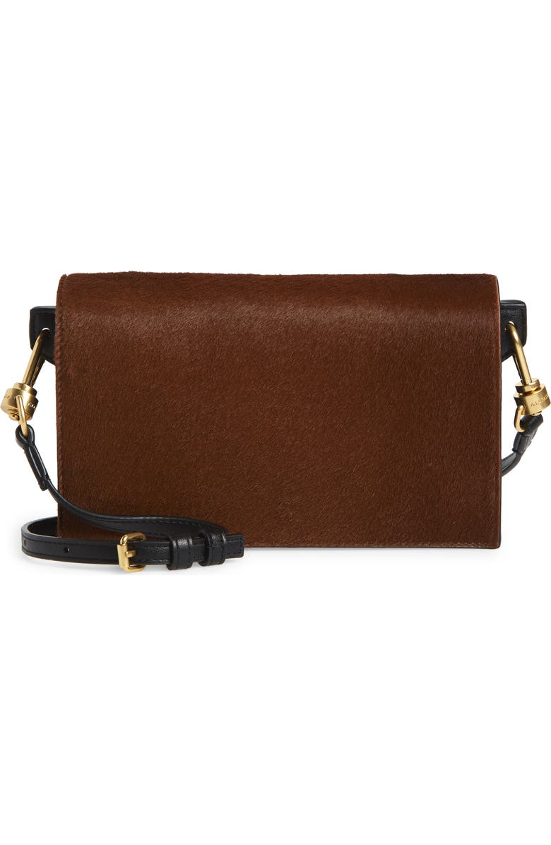 AllSaints Smith Genuine Calf Hair Crossbody Bag, Main, color,