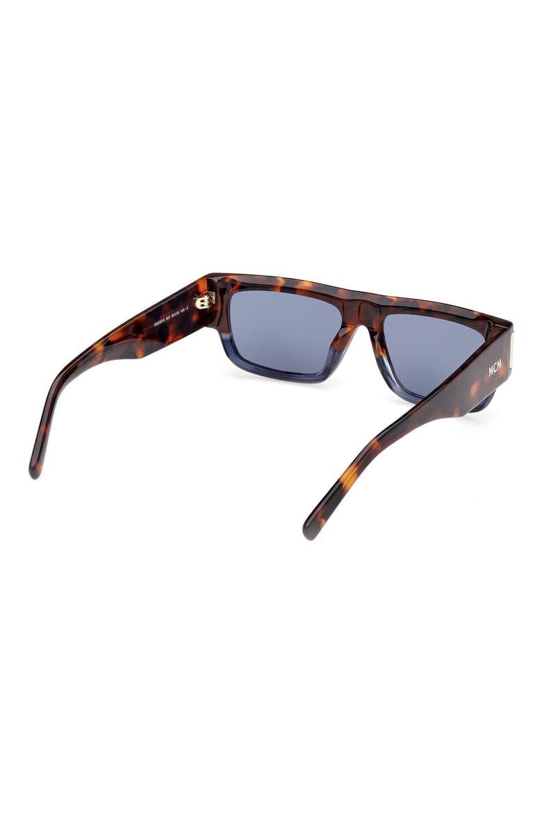 54mm Polarized Rectangular Sunglasses, Alternate, color, HAVANA/ OTHER / BLUE