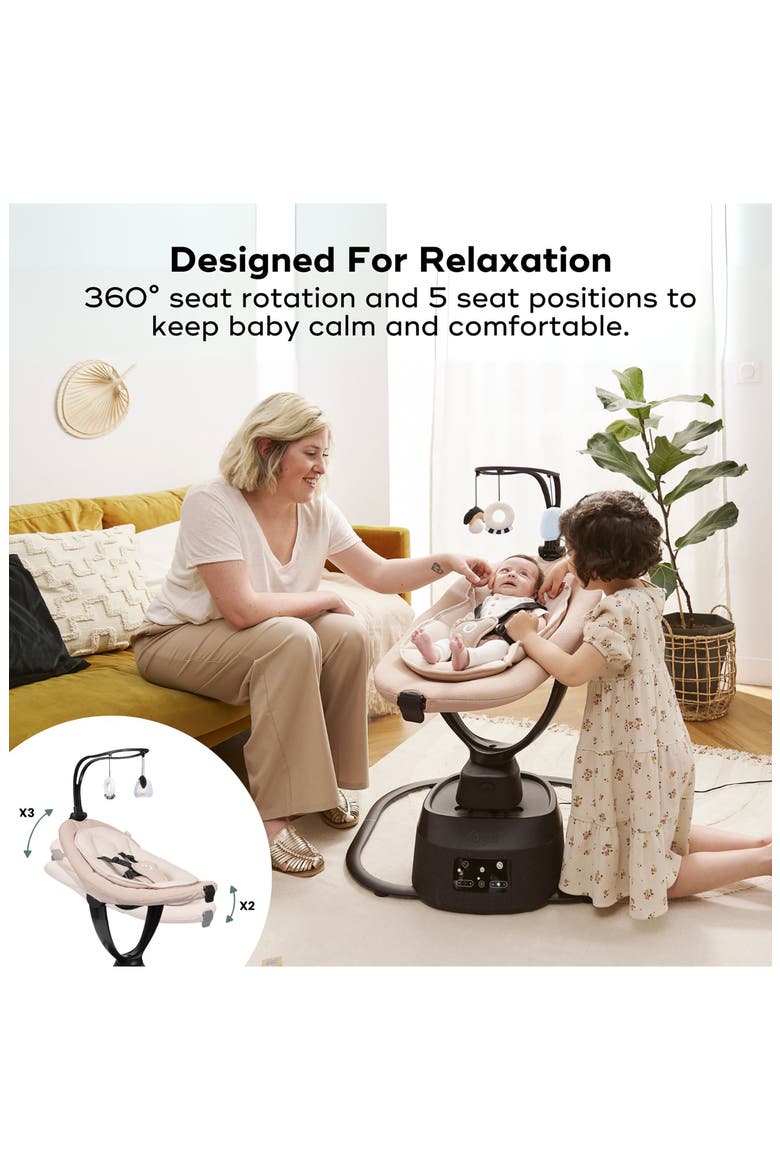 Swoon Evolution Connect Baby Swing, Alternate, color, OFF WHITE