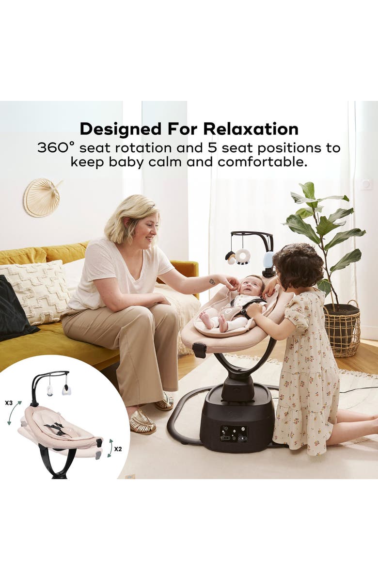 Babymoov Swoon Evolution Connect Baby Swing, Alternate, color, Off White