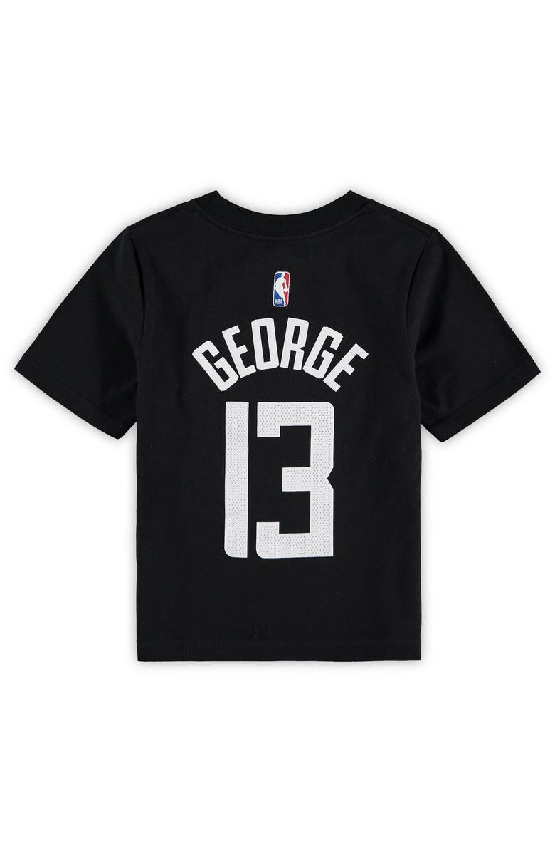 Jordan Brand Preschool Jordan Brand Paul George Black LA Clippers Statement Edition Name & Number T-Shirt, Alternate, color,