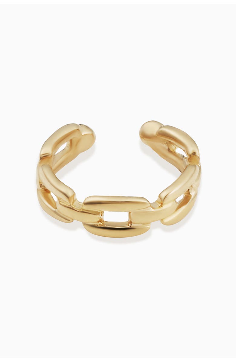 Oradina 14K Yellow Gold Venice Link Ear Cuff, Main, color, Yellow Gold