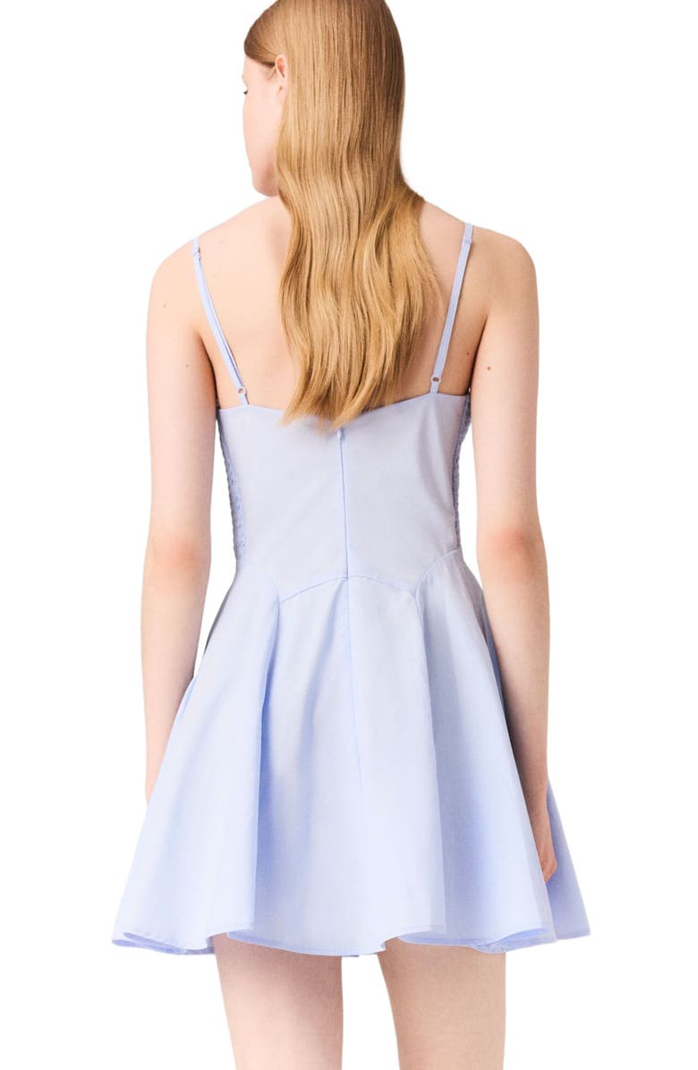 maje Mini cotton babydoll dress, Alternate, color, Light Blue