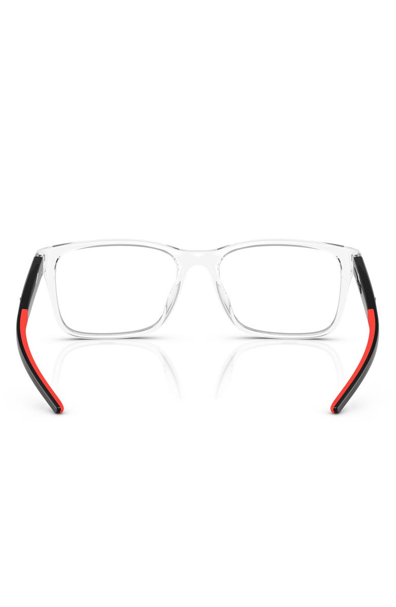 Scuderia Ferrari 56mm Square Optical Glasses, Alternate, color, Crystal