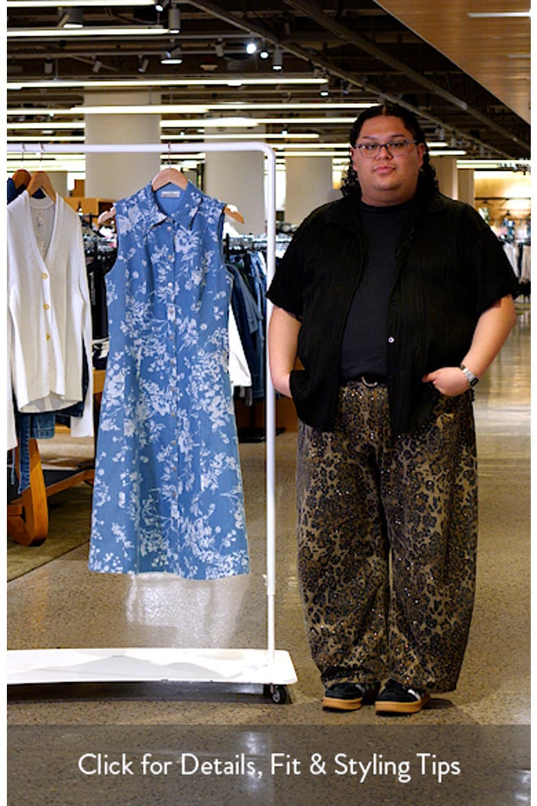 The Gabby Floral Burnout Denim Midi Dress video