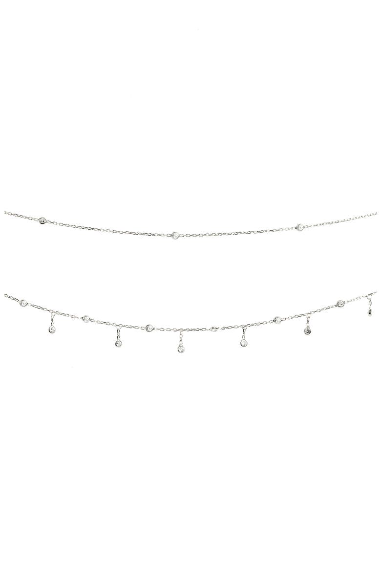Cubic Zirconia Body Chain, Alternate, color, SILVER