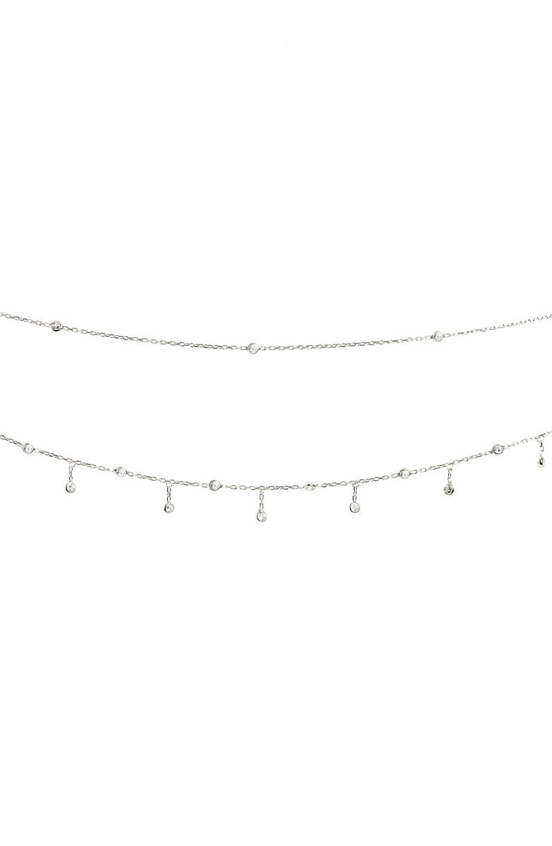 SHYMI Cubic Zirconia Body Chain, Alternate, color, Silver