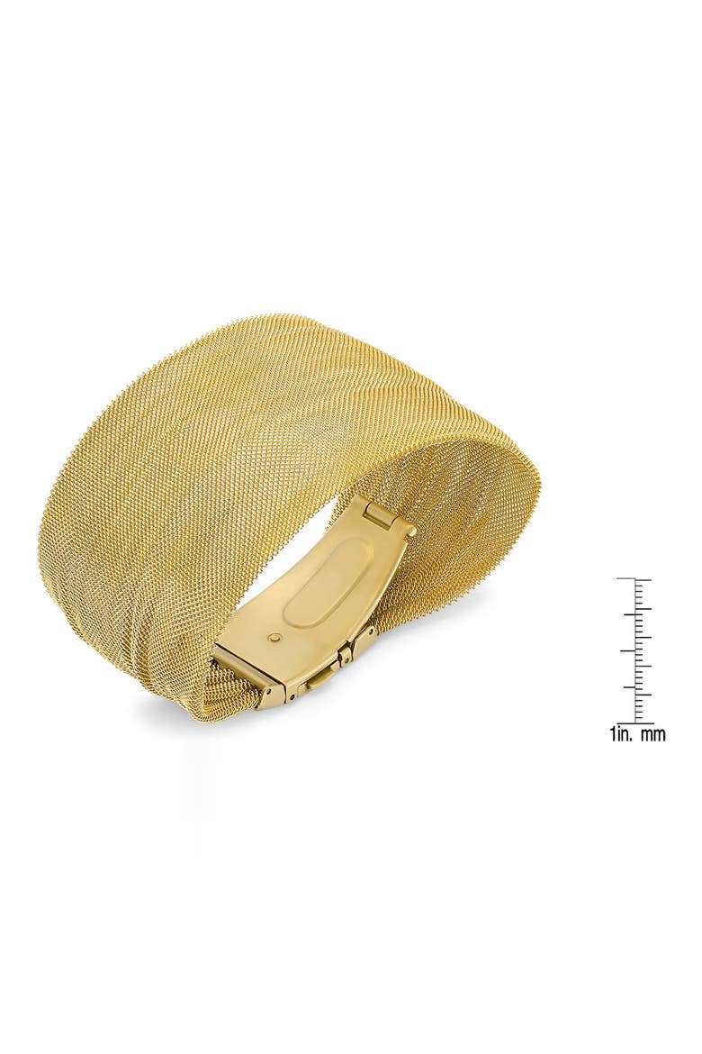 Stainless Steel Mesh Bracelet, Alternate, color, GOLD