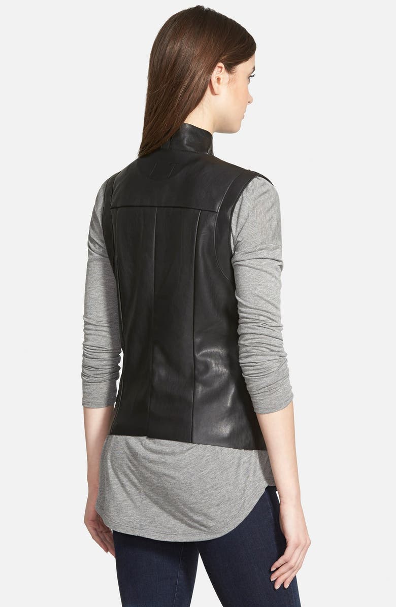 KUT from the Kloth 'Veronica' Faux Leather Vest, Alternate, color, 