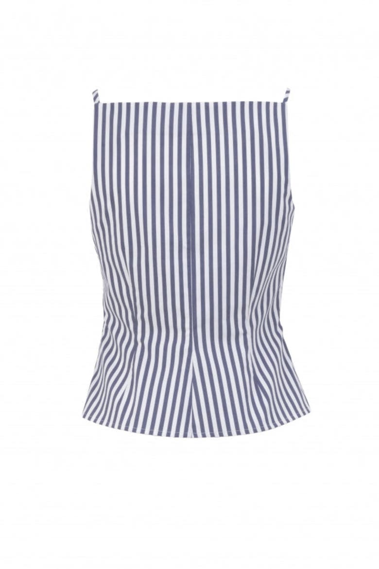 Emberly Spaghetti Bustier Blouse, Alternate, color, Navy