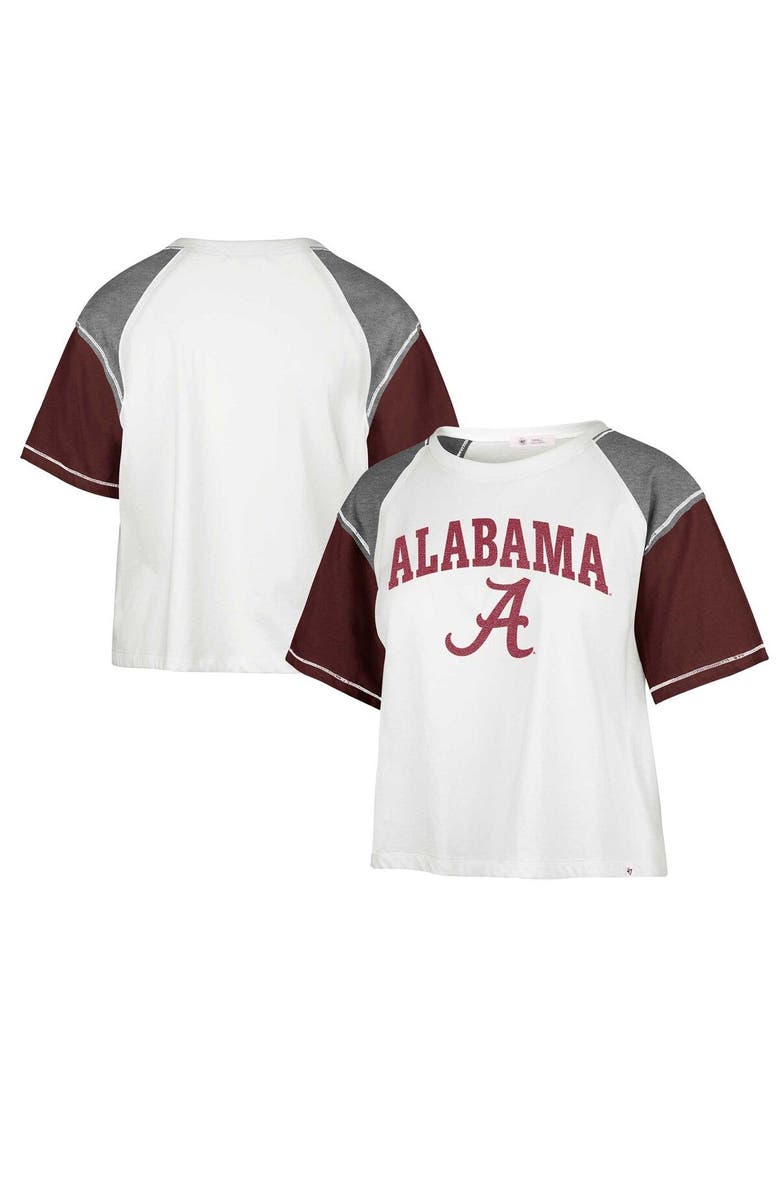 '47 Women's '47 White Alabama Crimson Tide Serenity Gia Cropped T-Shirt, Main, color, White