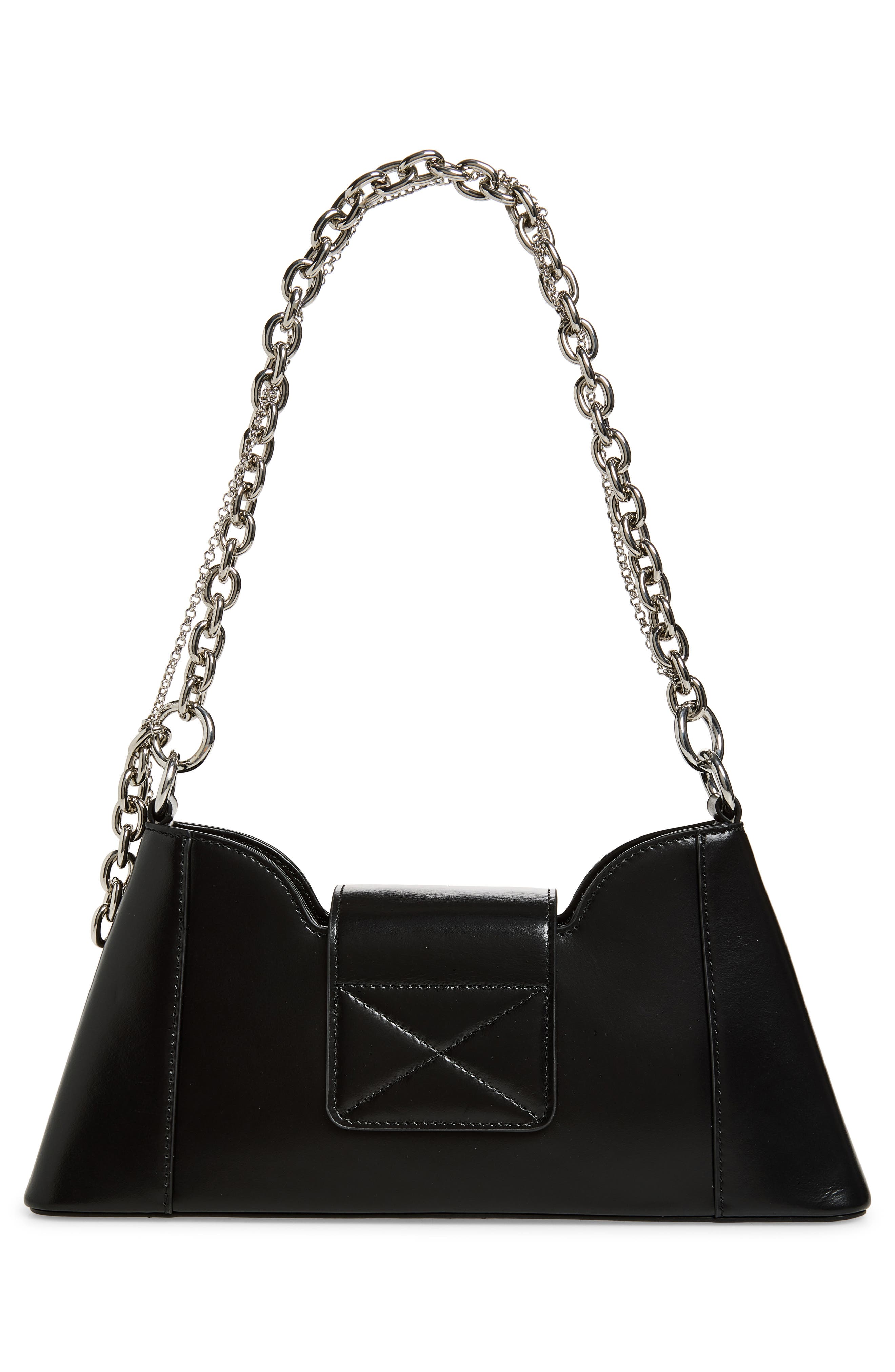 Marla Chain Strap Evening Bag, Alternate, color, BLACK