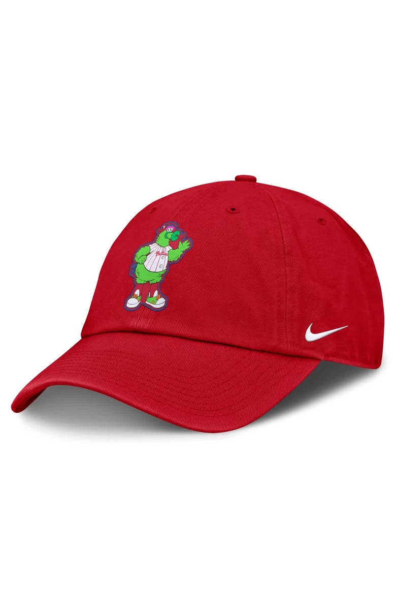 Nike Youth Nike Red Philadelphia Phillies Mascot Club Adjustable Hat, Main, color, Red
