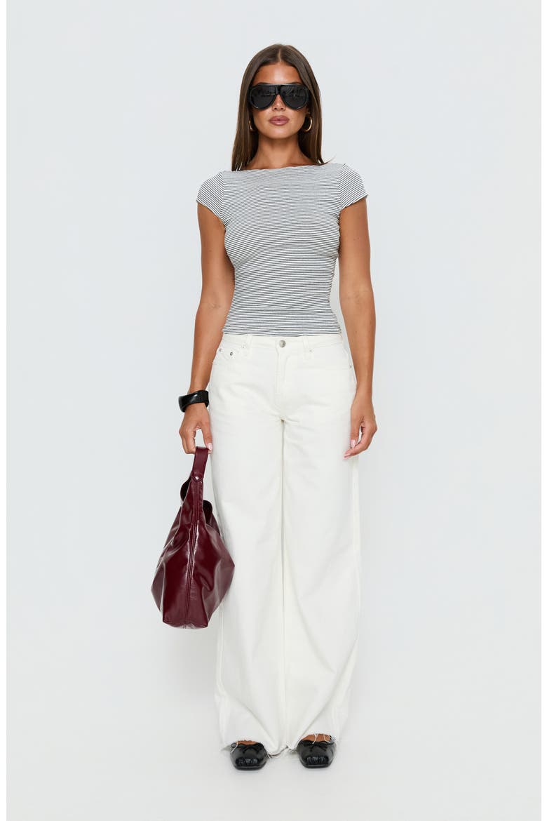 Darla Raw Hem Low Rise Straight Leg Jeans, Alternate, color, WHITE