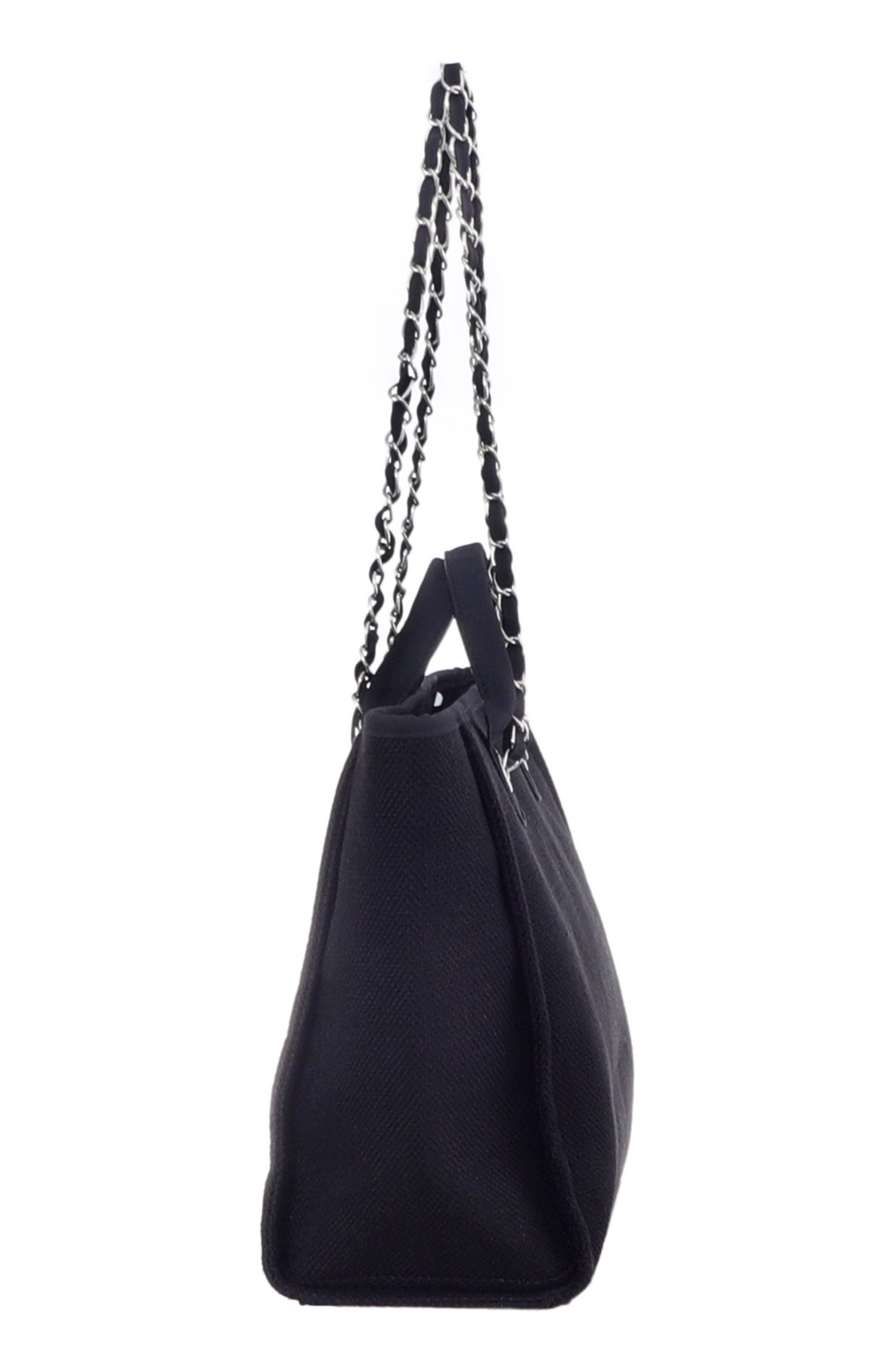 Chain Oversized Tote, Alternate, color, BLACK